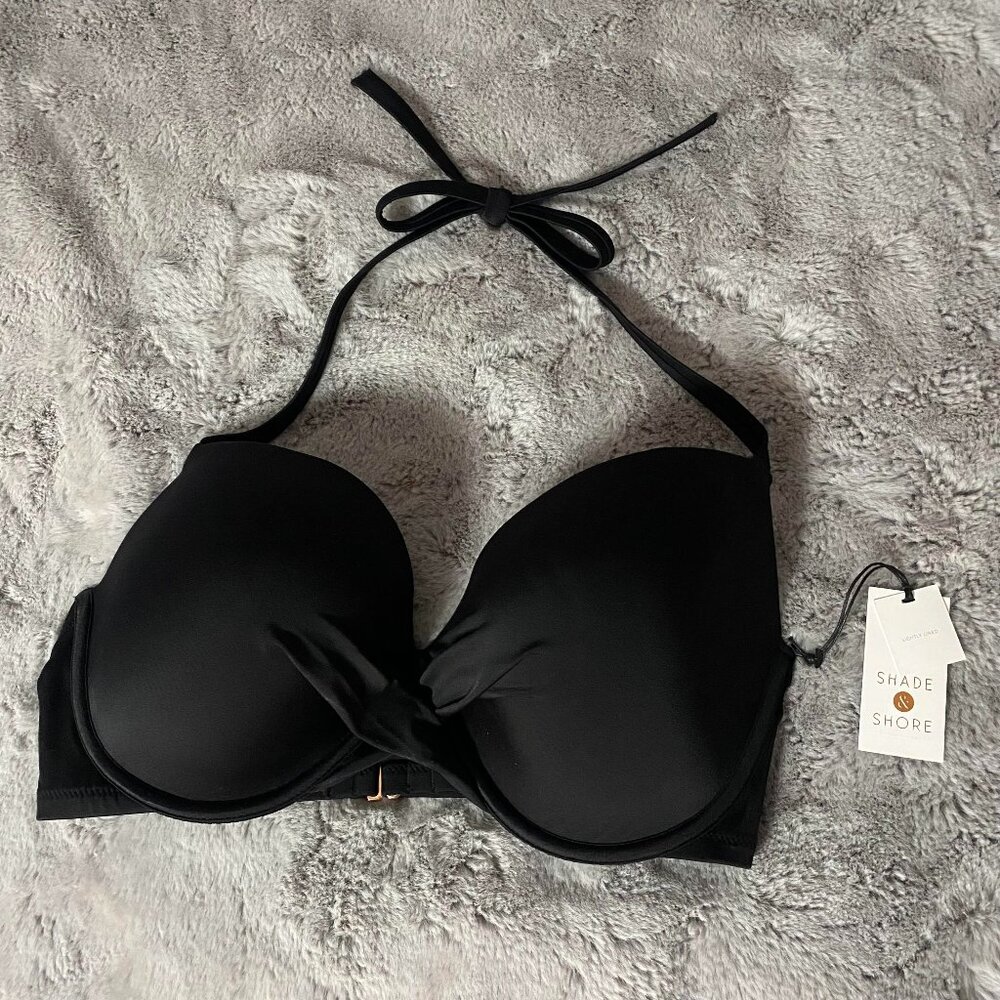 Shade & Shore 38DD Black Push Up Bikini Top